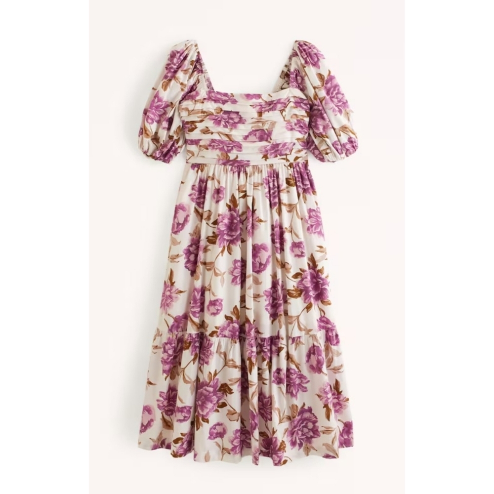 Emerson Poplin Puff Sleeve Midi Dress